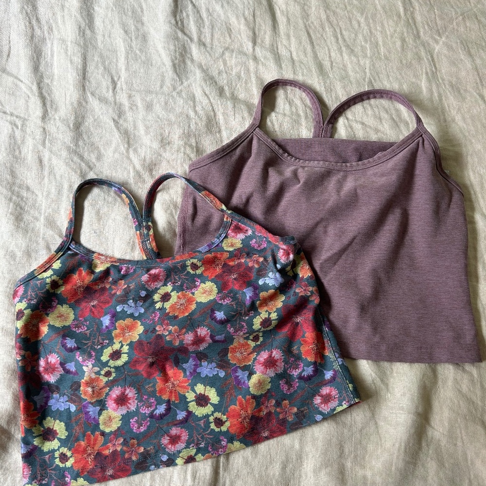 Beyond Yoga Spacedye Slim Racerback Cropped Tank, 2-Pack, Size Large